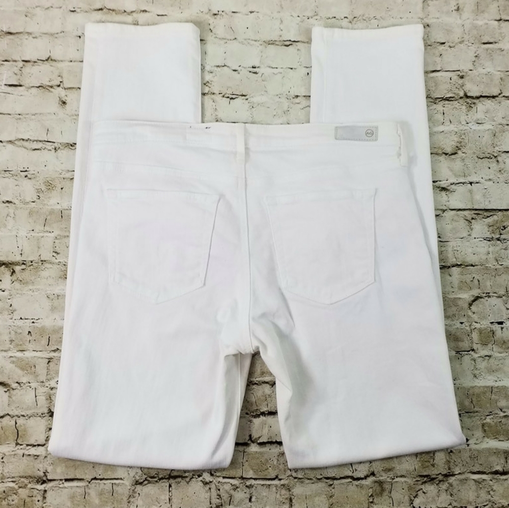 AG Adriano Goldschmied The Prima White Mid Rise Stretch Cigarette Jeans Women 29 - Picture 7 of 16